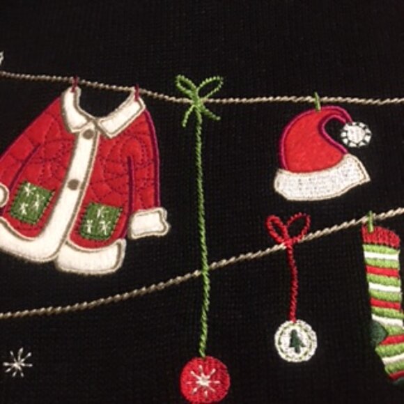 Christopher & Banks Christmas Zip Up Sweater  XL - Picture 7 of 12